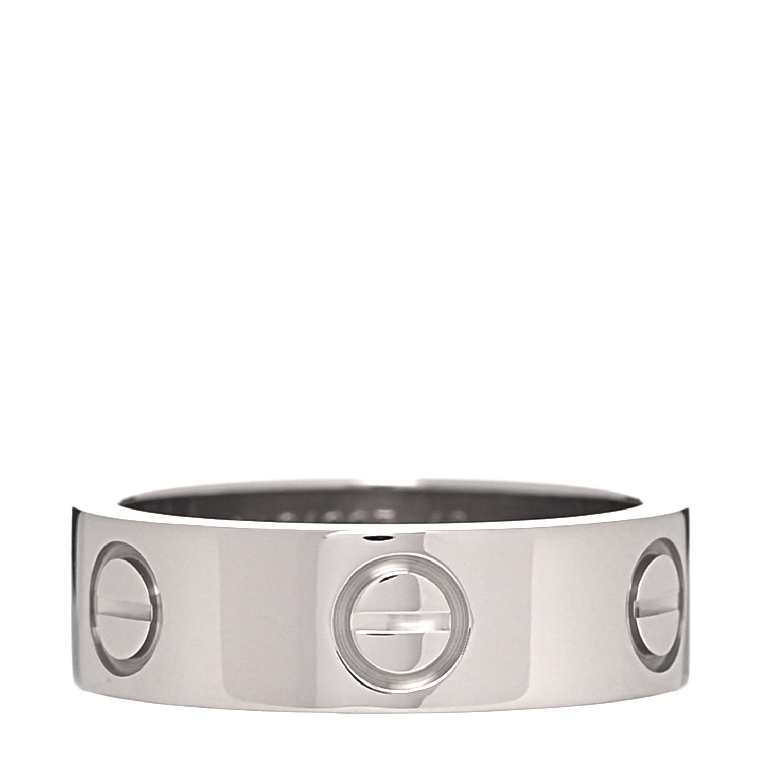 Cartier 18K White Gold 5.5mm LOVE Ring 49 4.75 1 of 8