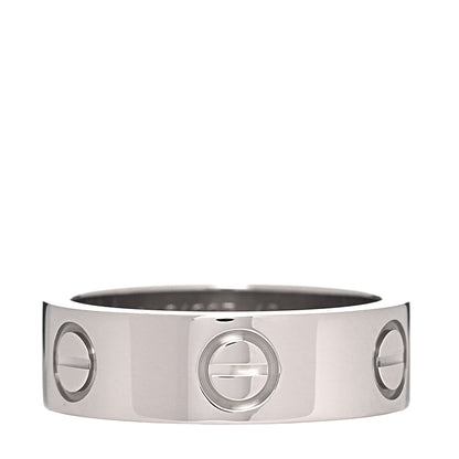 Cartier 18K White Gold 5.5mm LOVE Ring 49 4.75 1 of 8