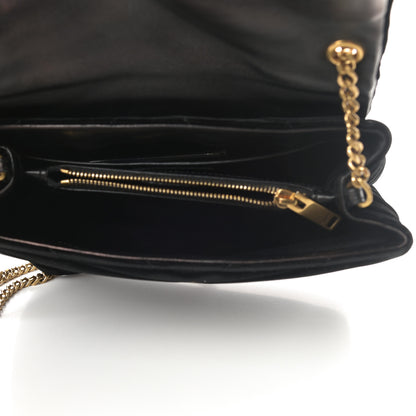 Saint Laurent Velvet Y Quilted Monogram Small Loulou Chain Satchel Black 5 of 17