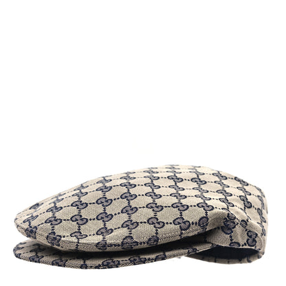Gucci Monogram Flat Cap M Navy 1 of 9