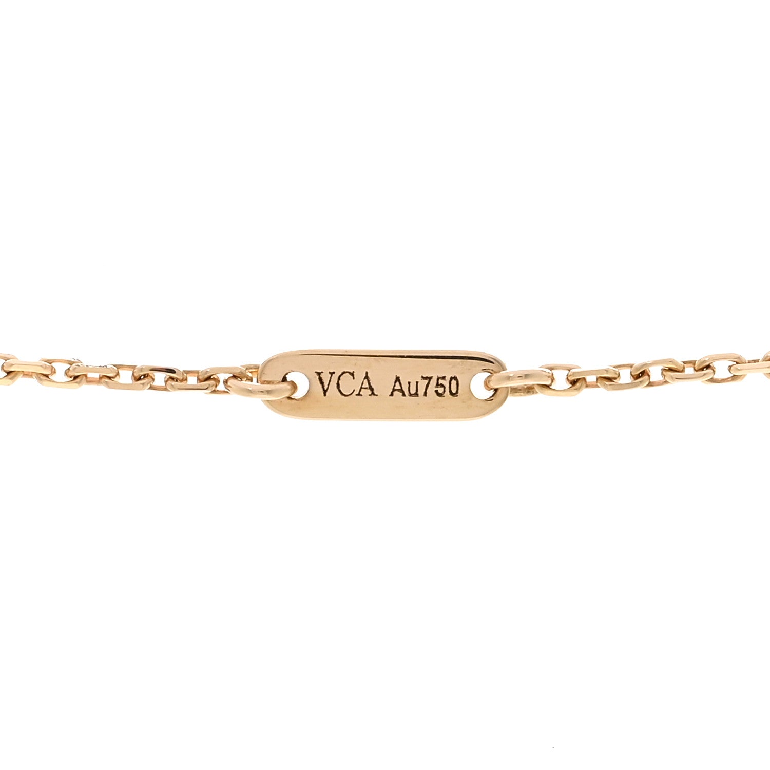 Van Cleef & Arpels 18K Yellow Gold Mother of Pearl Sweet Alhambra Pendant Necklace 4 of 5