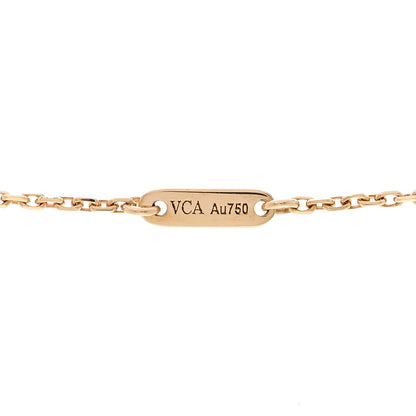 Van Cleef & Arpels 18K Yellow Gold Mother of Pearl Sweet Alhambra Pendant Necklace 4 of 5