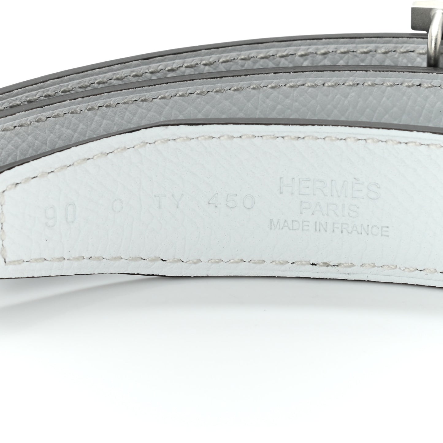Swift Epsom 24mm Mini Constance H Belt 90 Bleu Indigo White