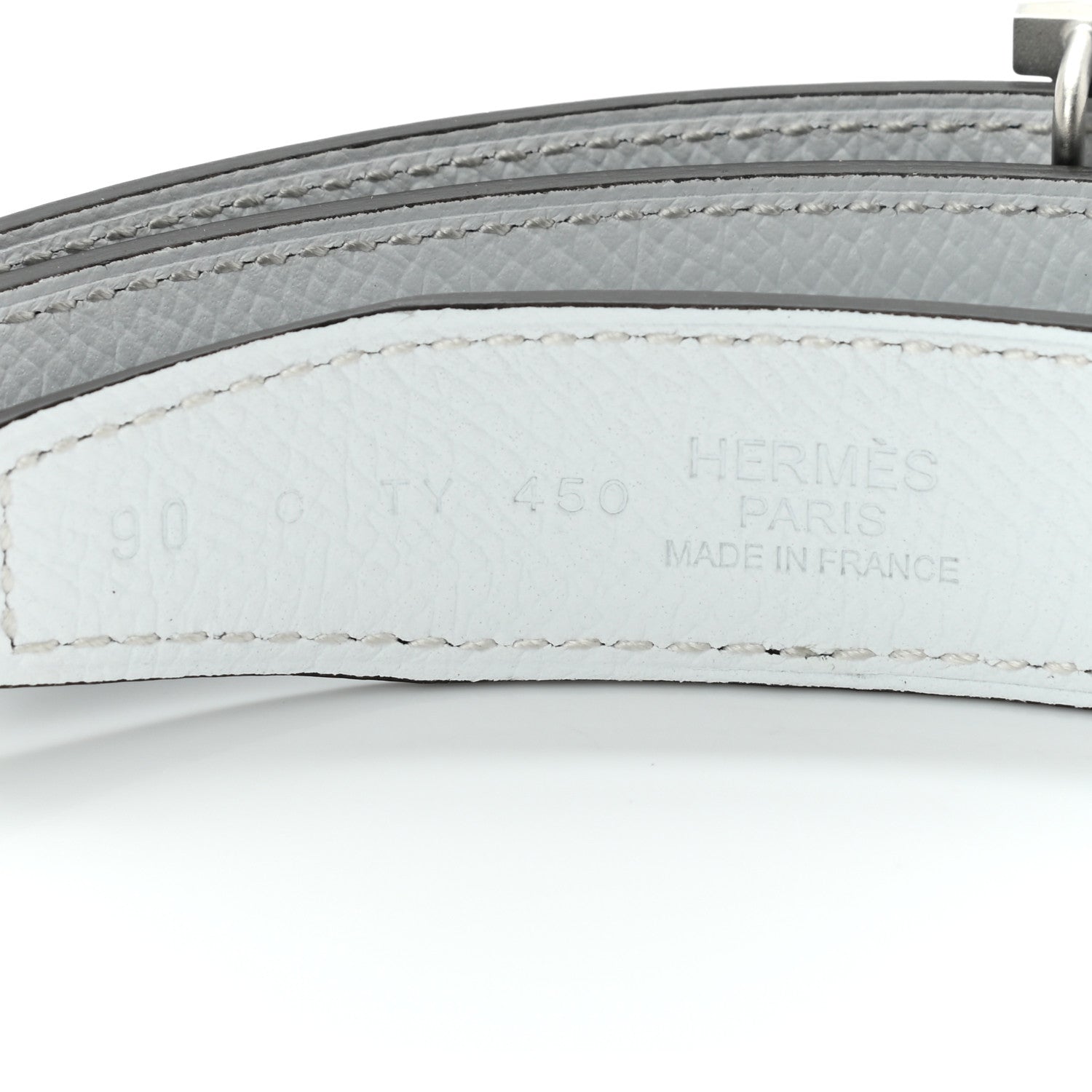 Hermes Swift Epsom 24mm Mini Constance H Belt 90 Bleu Indigo White 3 of 6