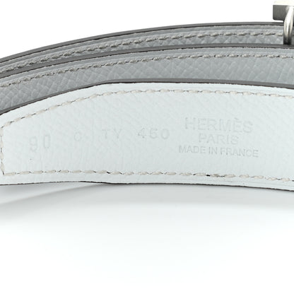 Hermes Swift Epsom 24mm Mini Constance H Belt 90 Bleu Indigo White 3 of 6