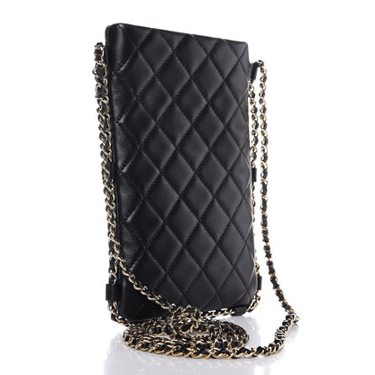 Chanel Lambskin Quilted Tech Take Away Clutch Black 3 of 8