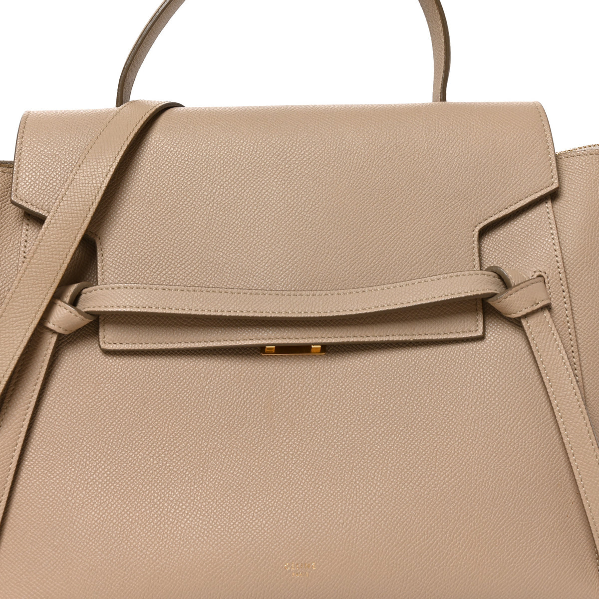 Grained Calfskin Mini Belt Bag Light Taupe