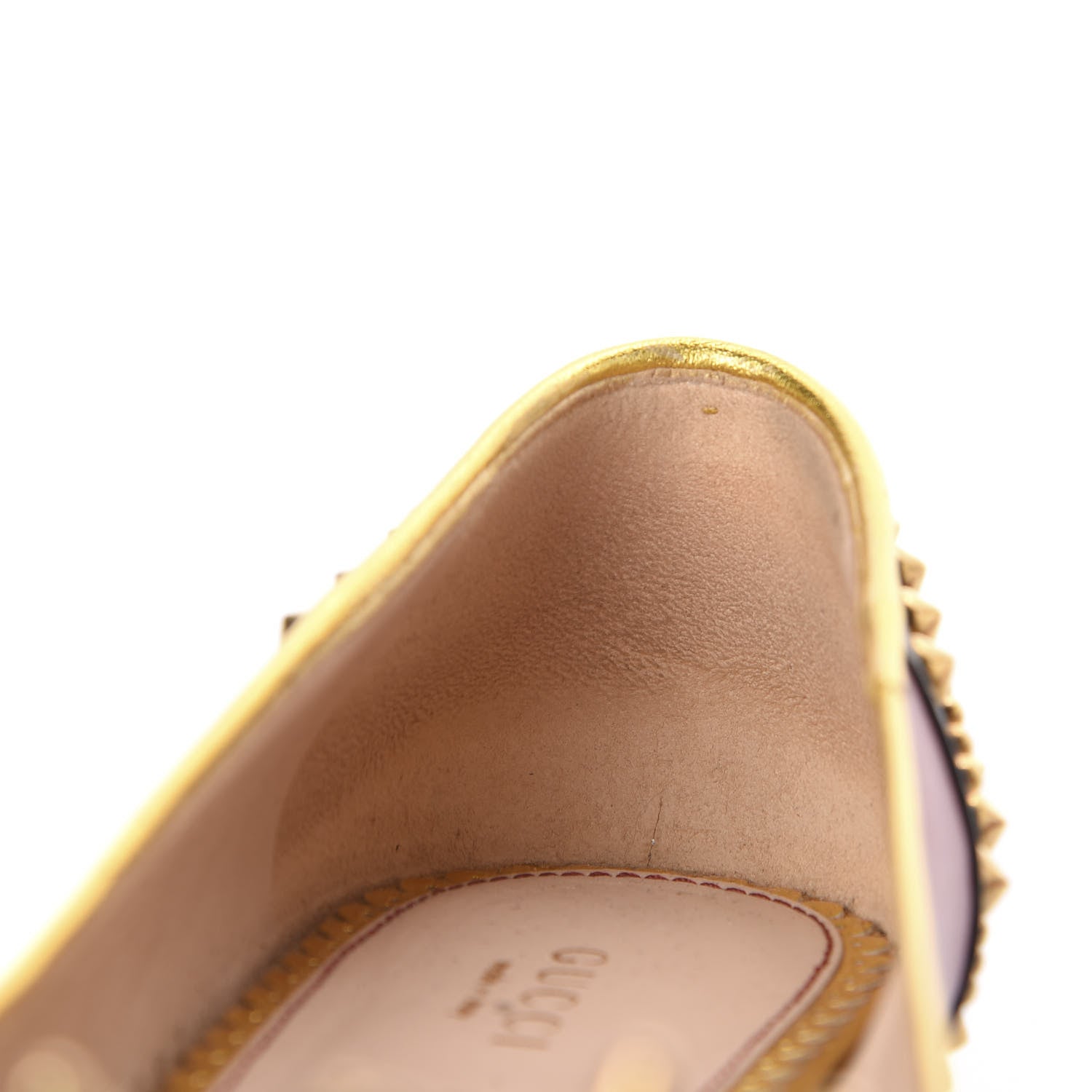 Gucci Calfskin Studded Lexi Ballerina Flats 38 Red 9 of 13