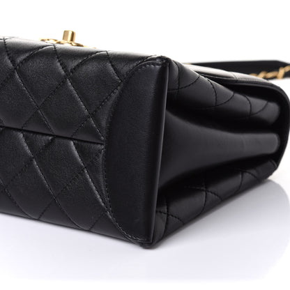 Chanel Lambskin Quilted Large Trendy Spirit Top Handle Bag Black 10 of 10
