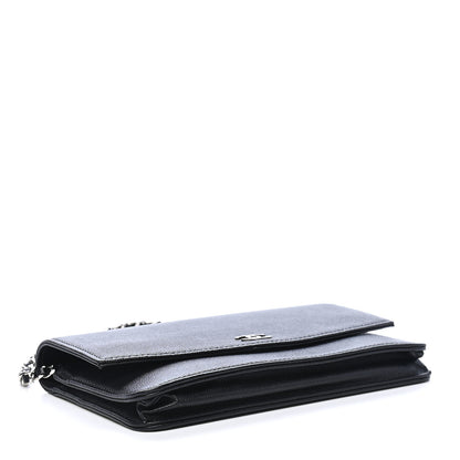 Chanel Caviar Sevruga Wallet On Chain WOC Black 4 of 11