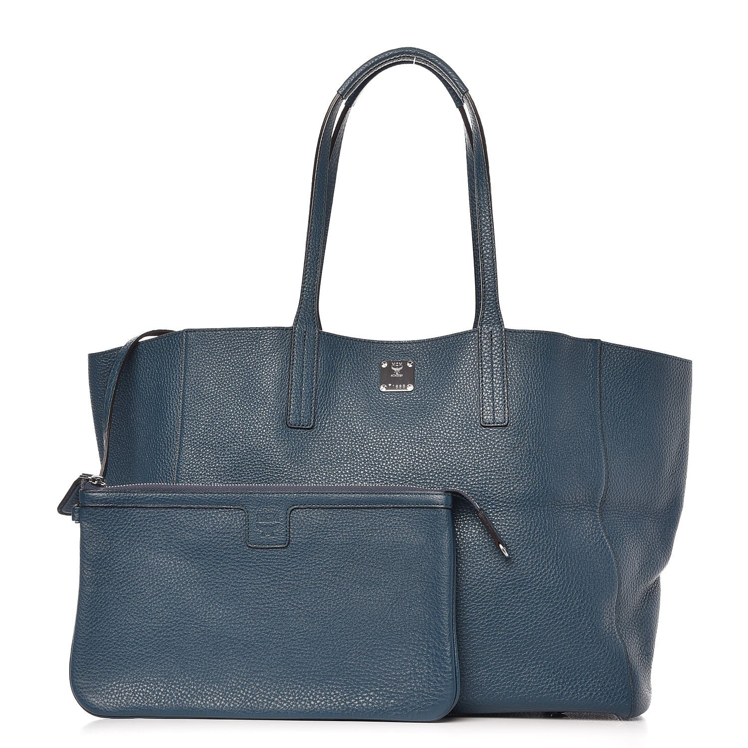 MCM Grained Calfskin Medium Reversible Wandel Tote Blue 1 of 14
