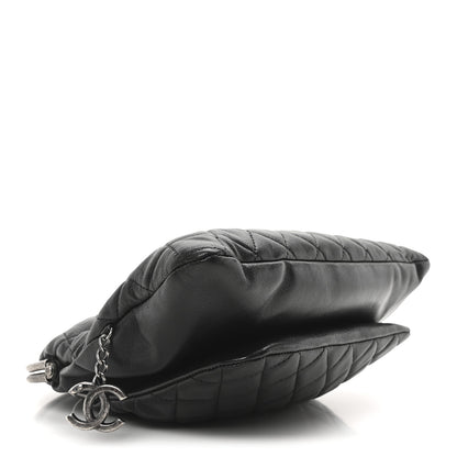 Chanel Lambskin Quilted Frame Clasp Flap Clutch Black 4 of 10