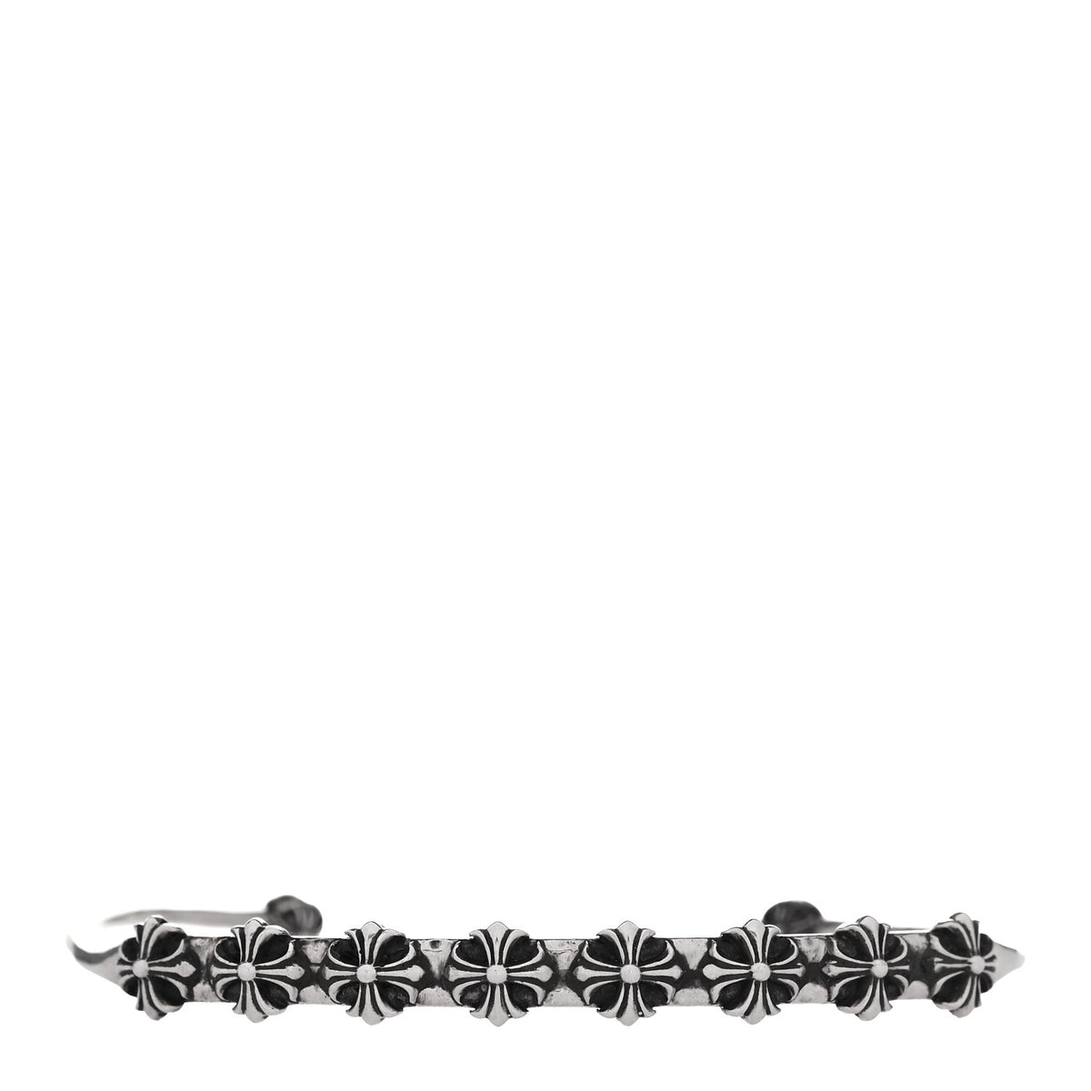 Sterling Silver Skinny Multi Cross Cuff Bracelet