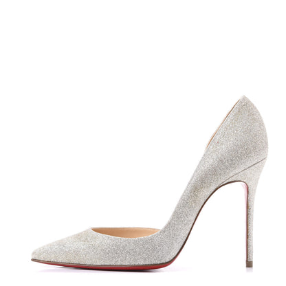 Christian Louboutin Glitter Mini Specchio Iriza 100 Pumps 37 Silver 1 of 10