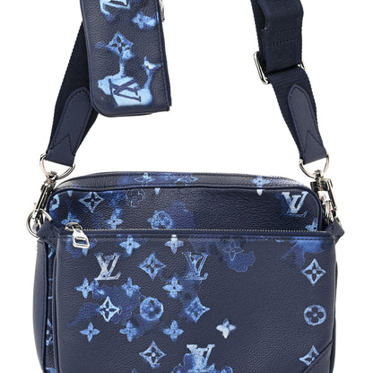 Louis Vuitton Monogram Ink Watercolor Trio Messenger Bag Blue 8 of 10