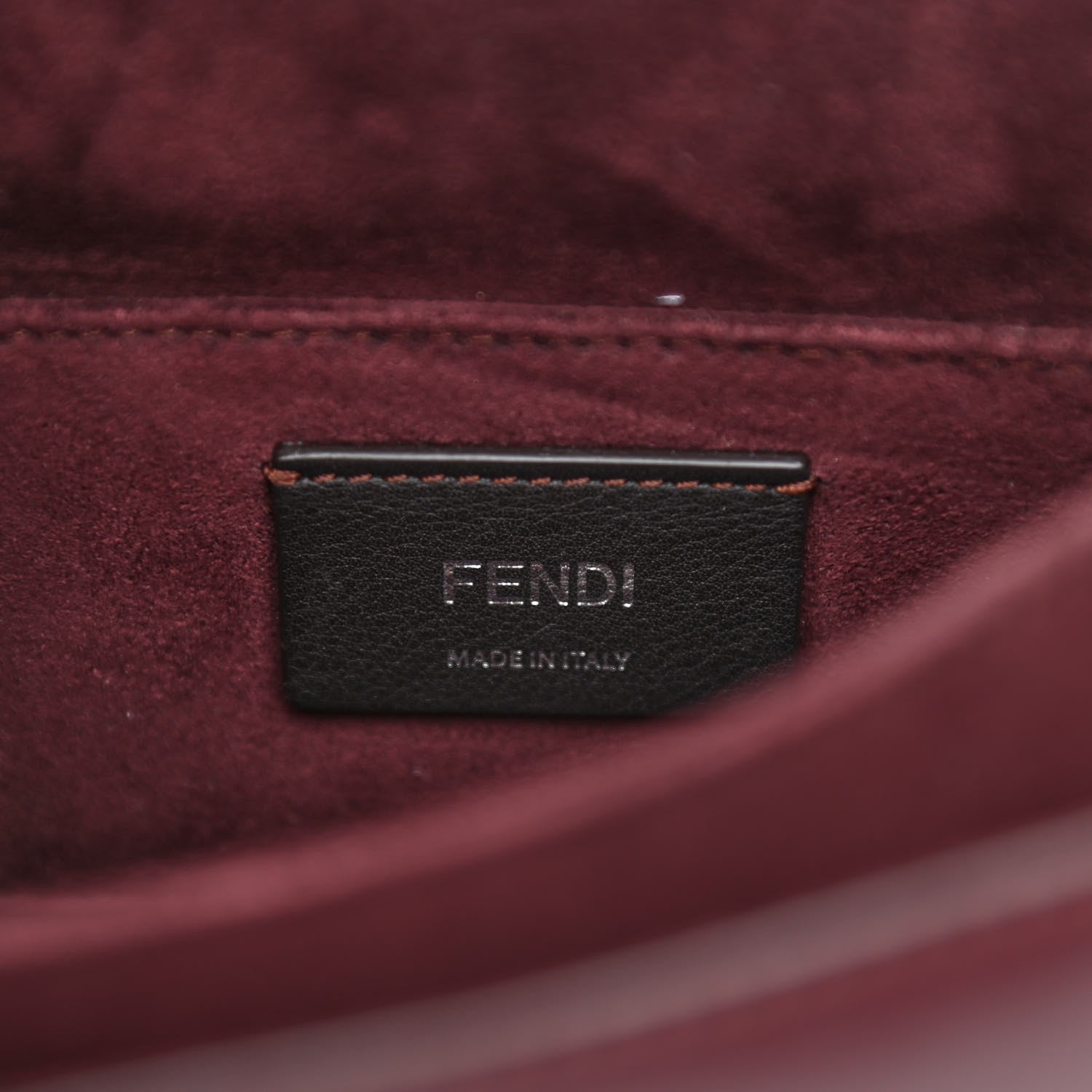 Fendi Vitello Liberty Studded Small Kan I Shoulder Bag Bordeaux Multicolor 6 of 10