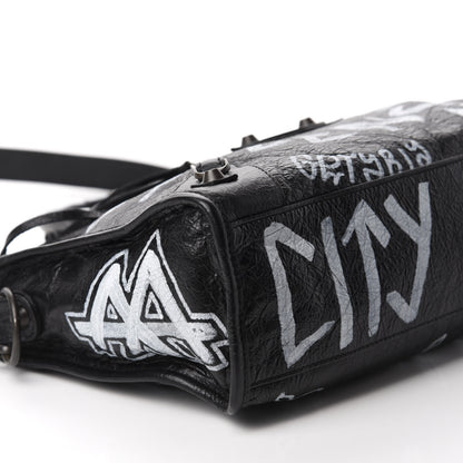 Balenciaga Agneau Classic Hardware Graffiti All Over S City Black 7 of 11