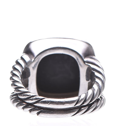 David Yurman Sterling Silver Diamond Black Onyx 14mm Albion Ring 55 7.25 5 of 6
