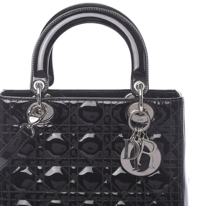 Christian Dior Patent Cannage Medium Lady Dior Black 8 of 10
