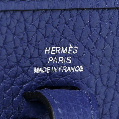 Hermes Taurillon Clemence Evelyne TPM Bleu Electrique Black 5 of 9