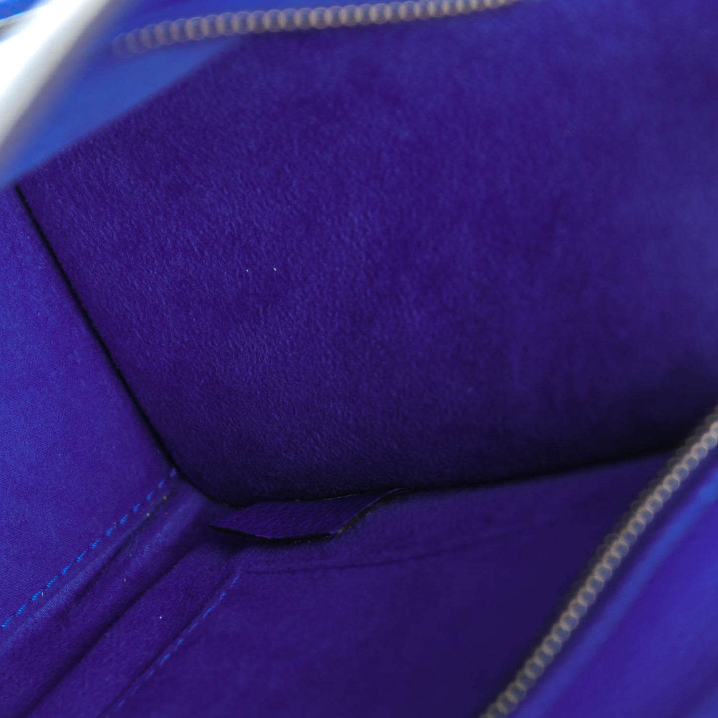 Drummed Calfskin Nano Luggage Indigo