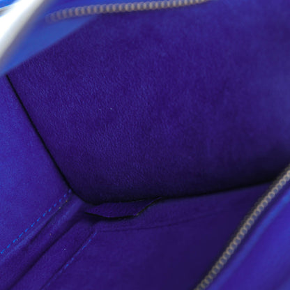 Celine Drummed Calfskin Nano Luggage Indigo 8 of 8