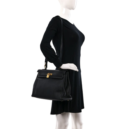 Hermes Togo Kelly Retourne 32 Black 2 of 15