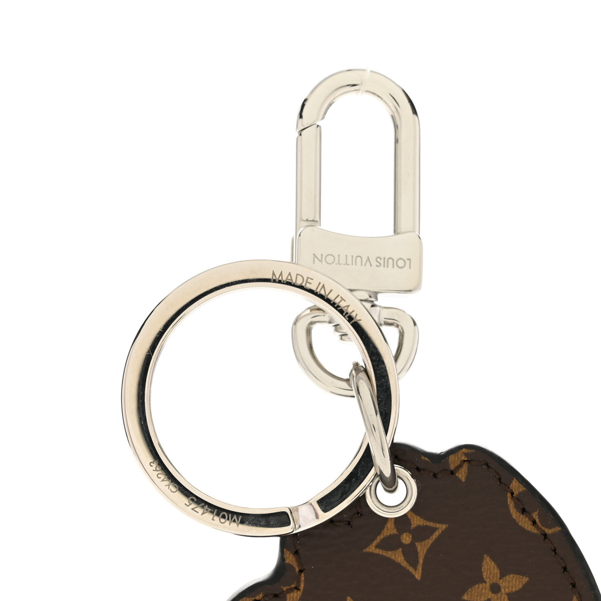 Louis Vuitton Calfskin Monogram Cat Bag Charm Key Holder 4 of 5