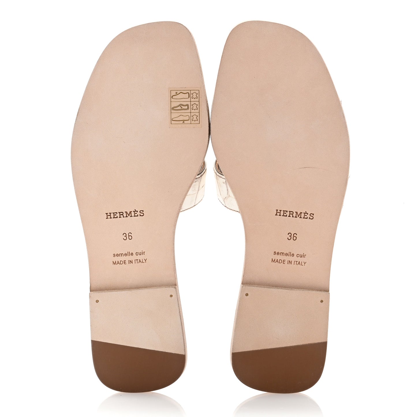 Matte Niloticus Crocodile Himalaya Oran Sandals 36 Blanc