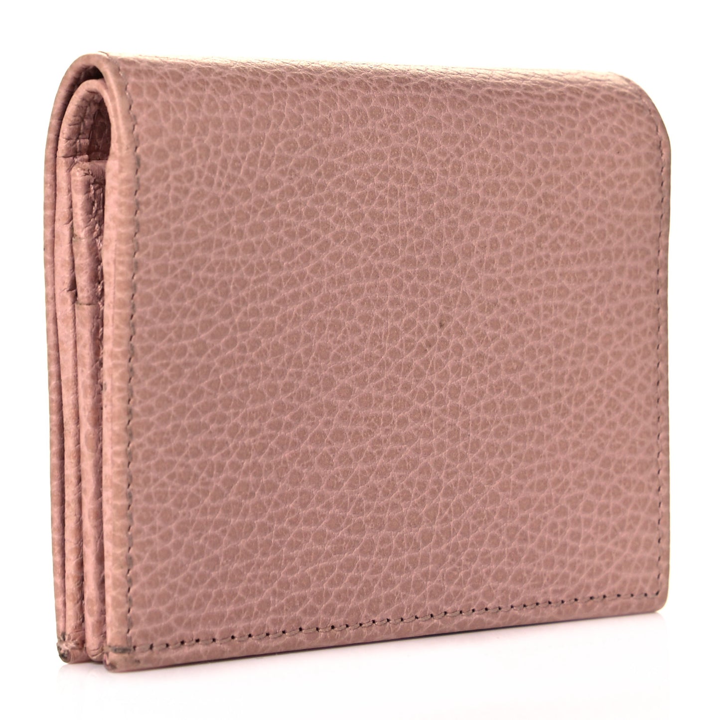 Dollar Calfskin GG Marmont Card Case Perfect Pink