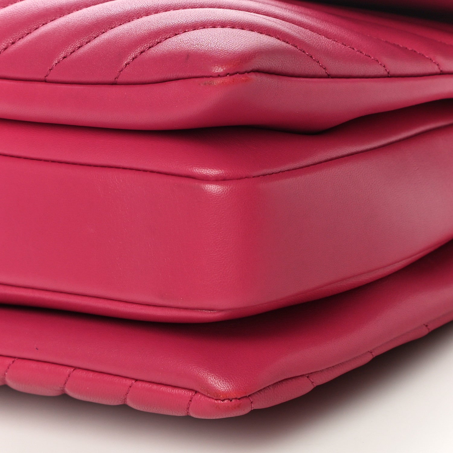 Chanel Lambskin Chevron Quilted Medium Trendy CC Dual Handle Flap Bag Dark Pink 8 of 10