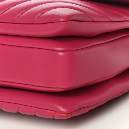 Chanel Lambskin Chevron Quilted Medium Trendy CC Dual Handle Flap Bag Dark Pink 8 of 10
