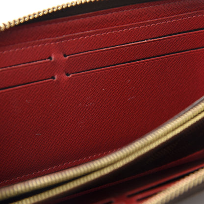 Louis Vuitton Damier Ebene Clemence Wallet Cherry 7 of 8
