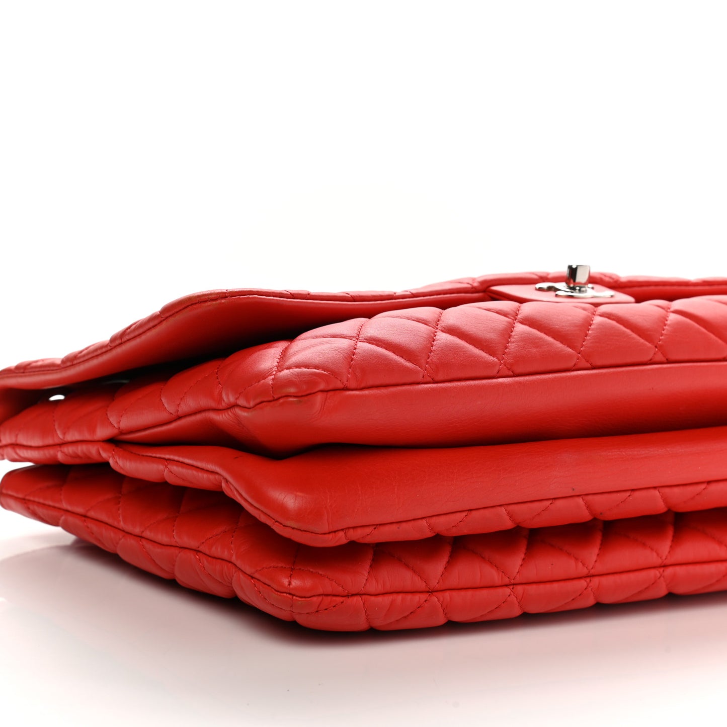 Lambskin Quilted Chanel 3 Maxi Flap Bag Red
