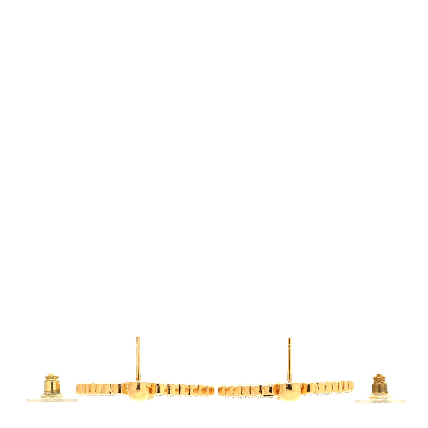 Crystal CC Earrings Gold