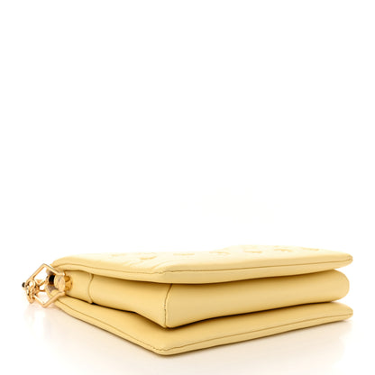 Louis Vuitton Lambskin Embossed Monogram Coussin PM Yellow 4 of 10