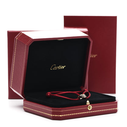 Cartier 18K Pink Yellow White Gold Trinity Cord Bracelet Red 7 of 7