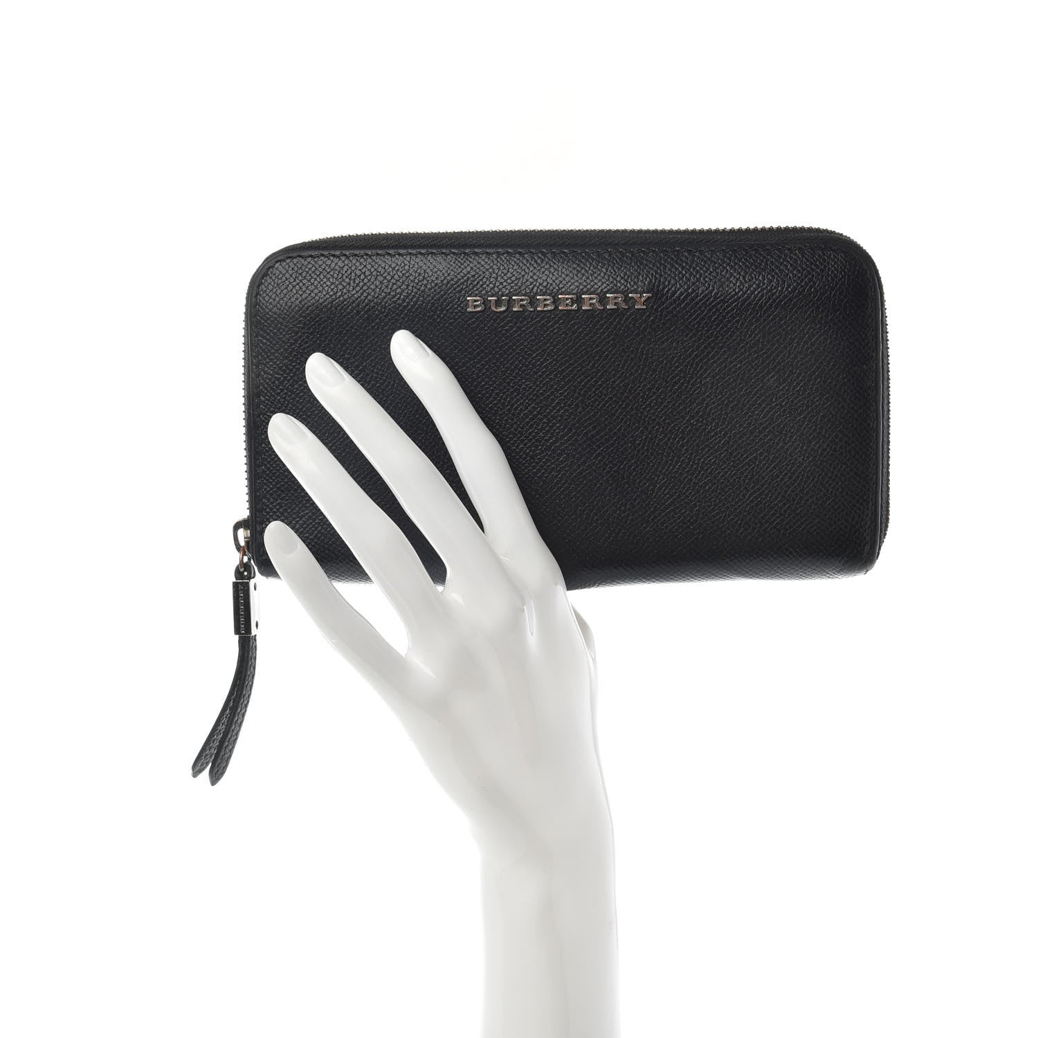Burberry Calfskin Zip Around Wallet Black 2 of 6