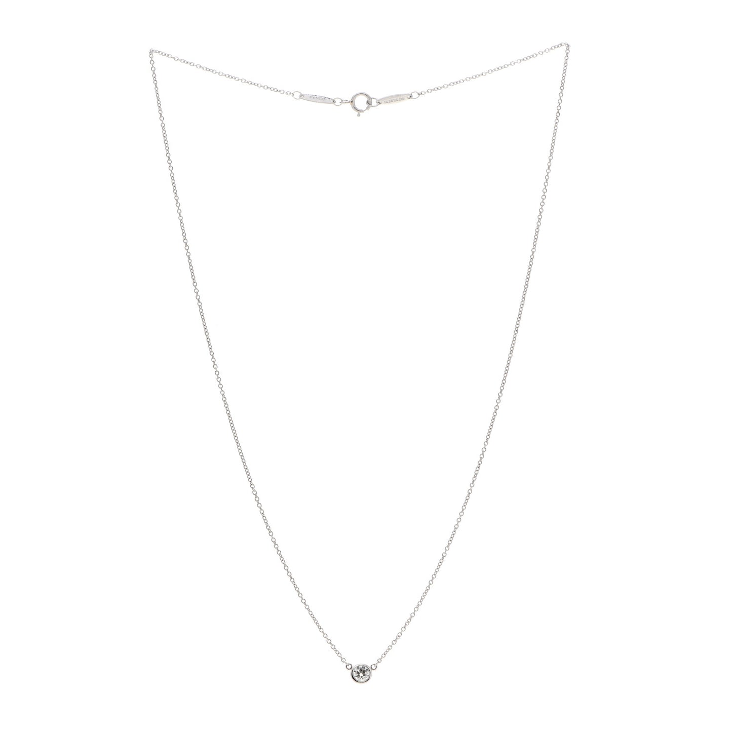 Platinum Diamond .21ct Elsa Peretti Diamonds by the Yard Pendant Necklace