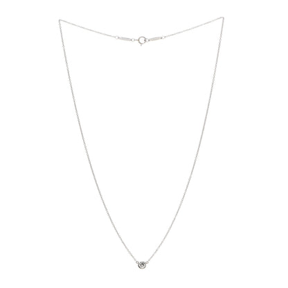 Tiffany Platinum Diamond .21ct Elsa Peretti Diamonds by the Yard Pendant Necklace 3 of 6