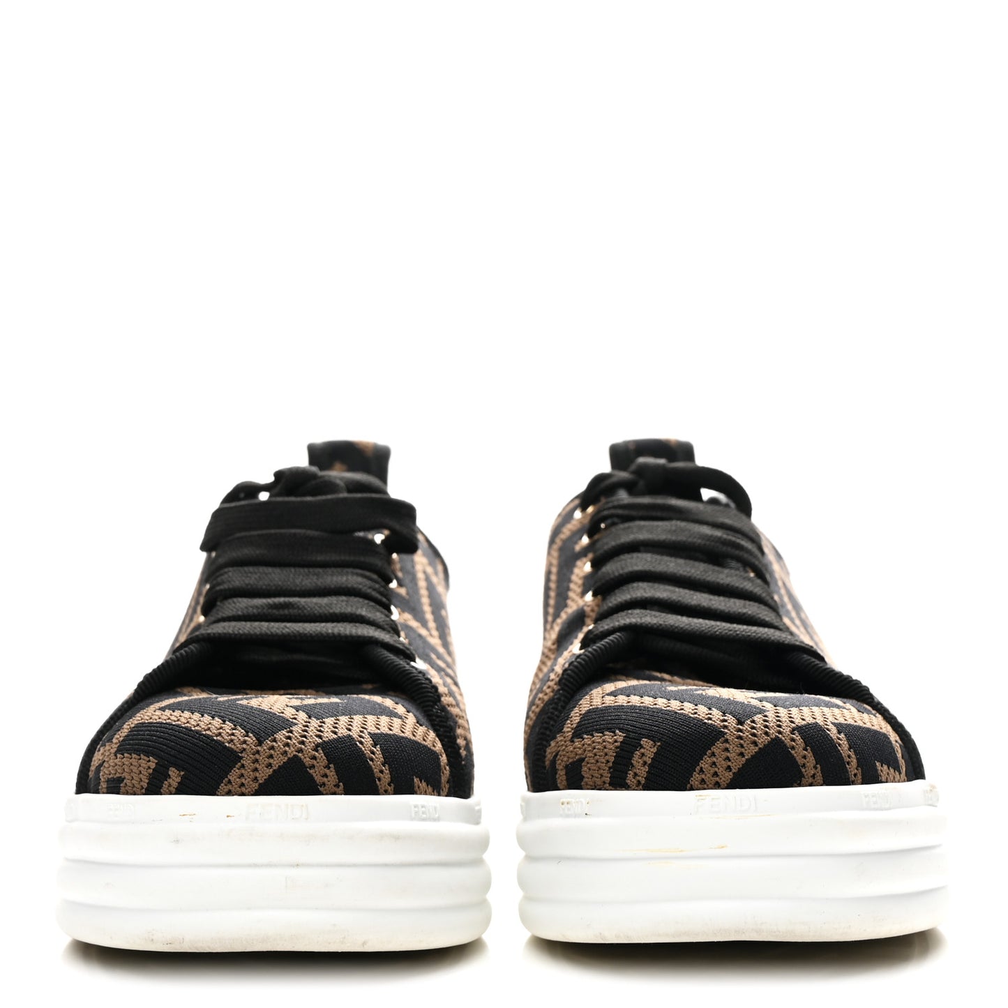 Fabric FF Micro-Perforated Rise Low Top Sneakers 36 Tobacco Black