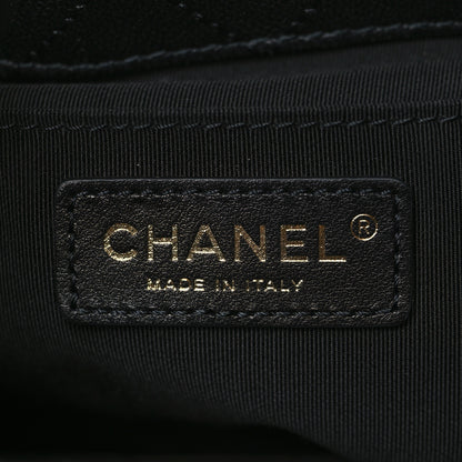 Chanel Caviar Quilted Rolled Up Bucket Drawstring Bag Black 6 of 9