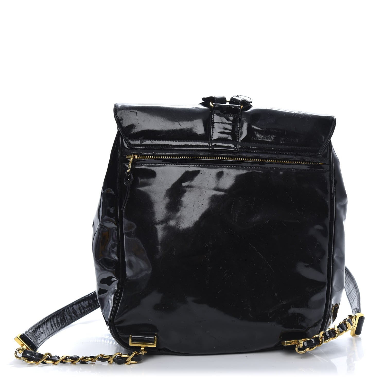 Chanel Patent CC Drawstring Backpack Black 3 of 17