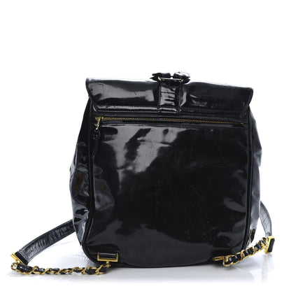 Chanel Patent CC Drawstring Backpack Black 3 of 17