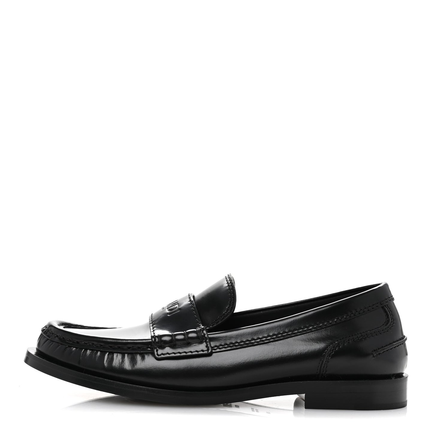 Vitello Logo Loafers 36.5 Black
