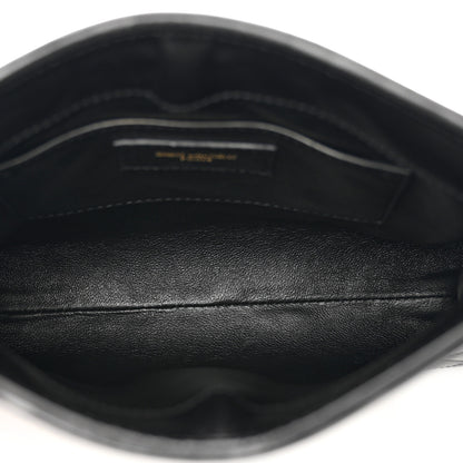 Saint Laurent Lambskin Quilted Monogram Baby Victoire Chain Clutch Bag Black 5 of 10