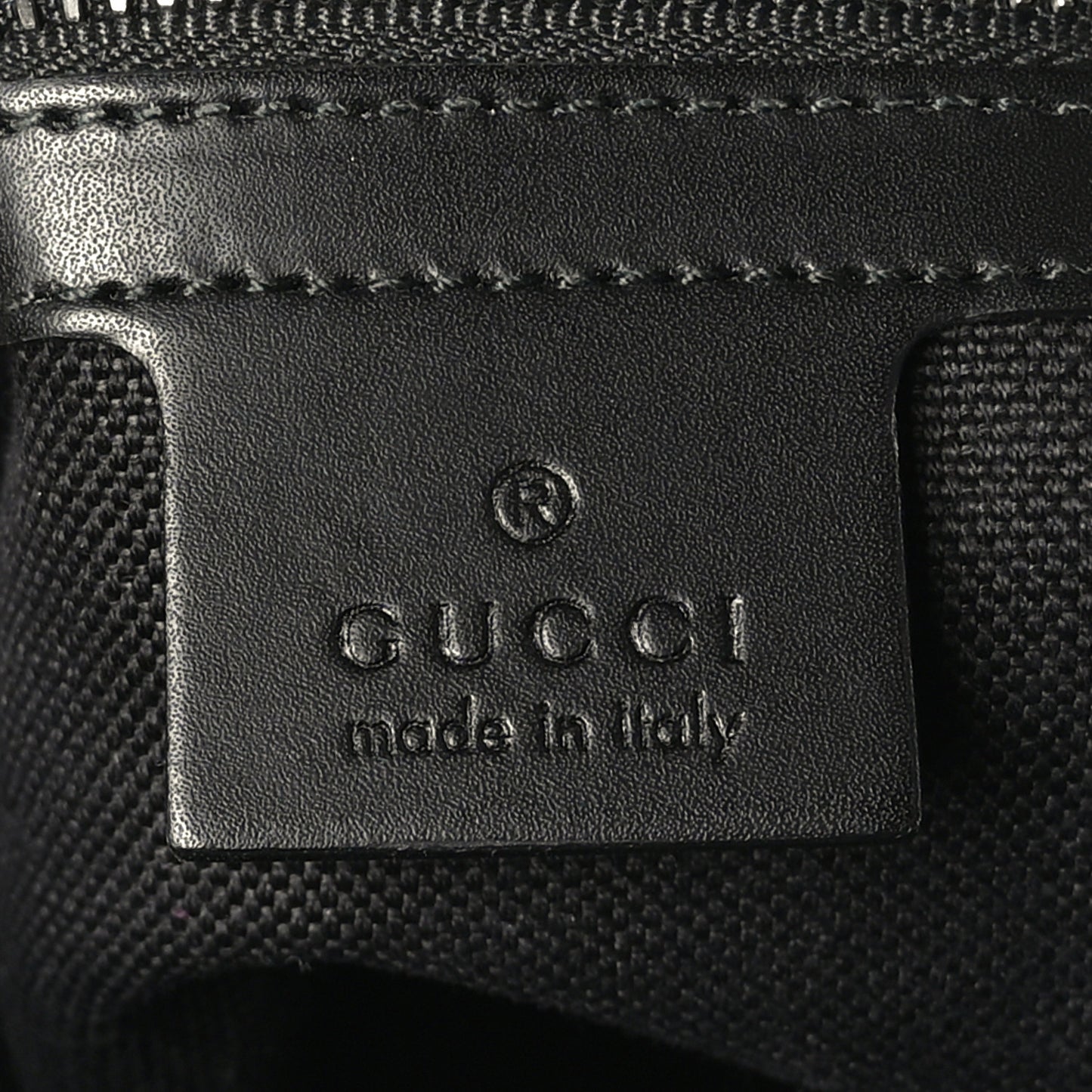 GG Supreme Monogram Appia Calfskin Web Flat Messenger Bag Black Grey