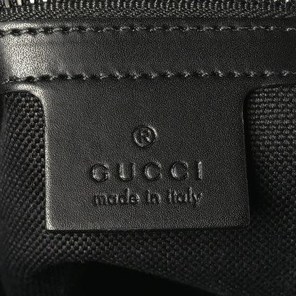 Gucci GG Supreme Monogram Appia Calfskin Web Flat Messenger Bag Black Grey 7 of 10