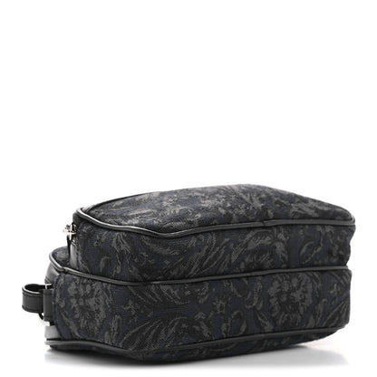 Versace Fabric Jacquard Calfskin Barocco Crossbody Bag Black 4 of 12