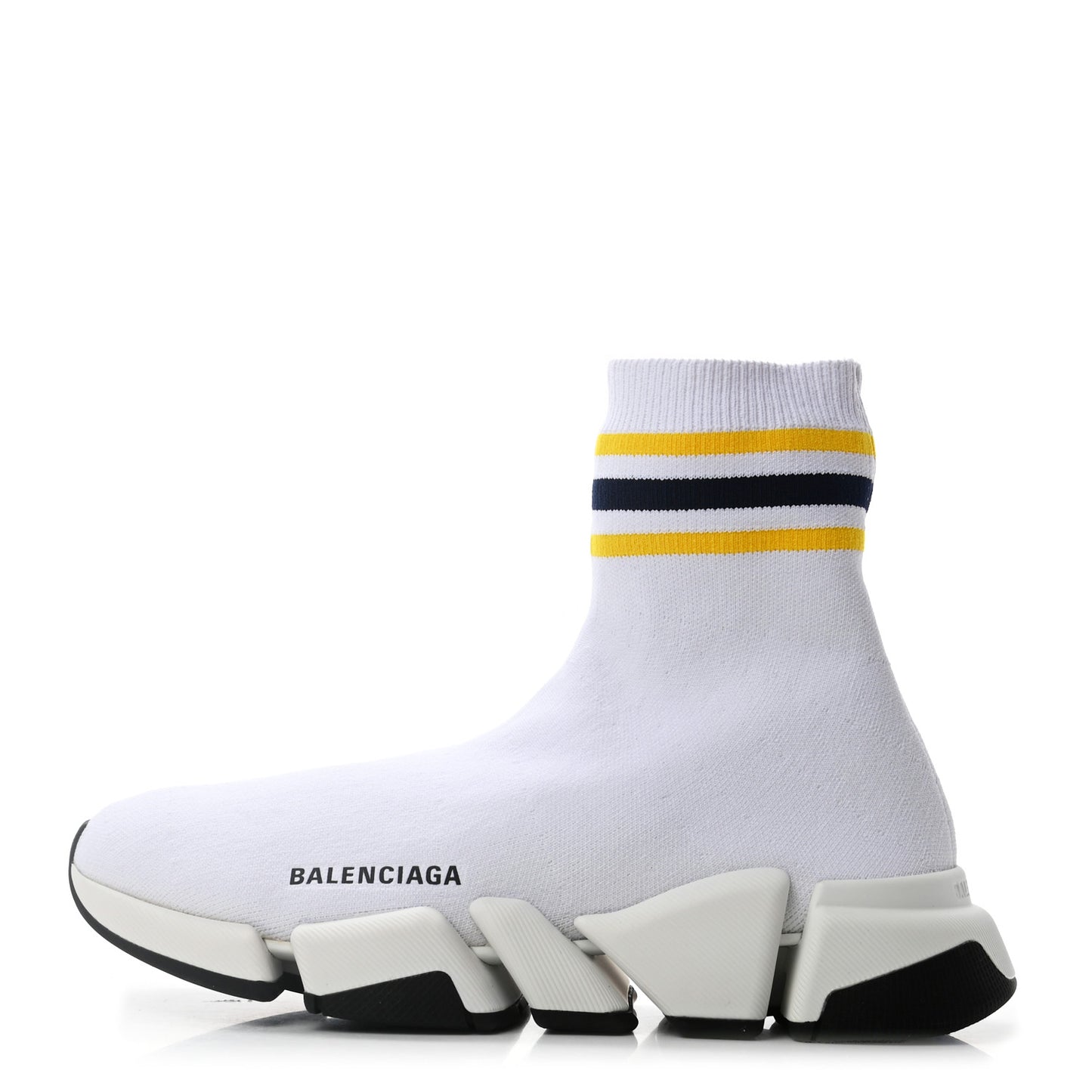 Technical 3D Recycled Knit Striped Womens Speed 2.0 Sneakers 39 White Multicolor